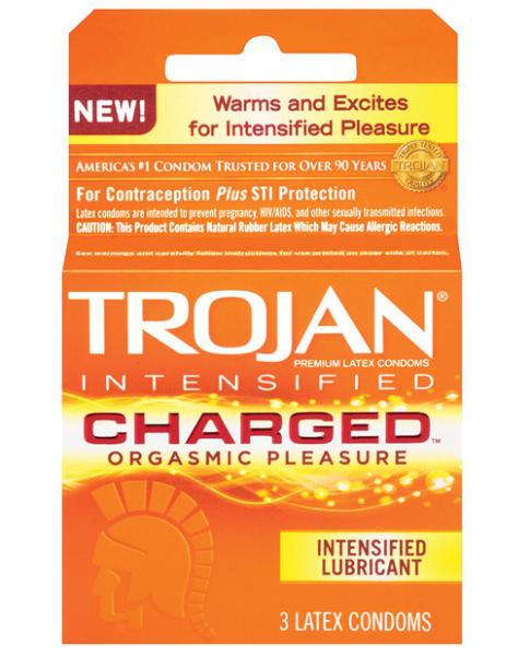 Trojan intensified charged condoms 3 box main