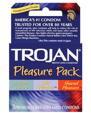 Trojan pleasure pack 3-pack main