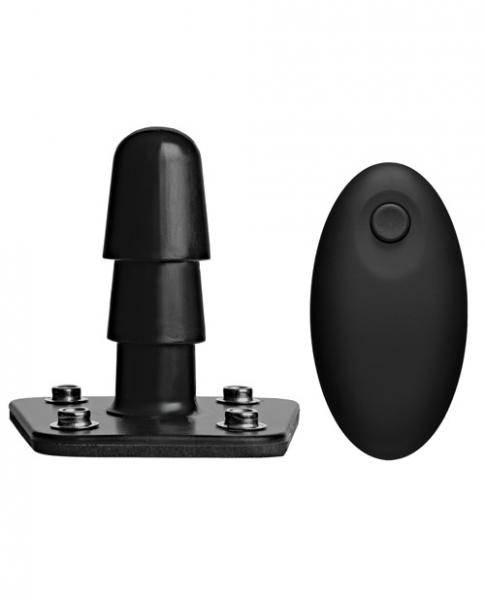 Vac-u-lock accessory vibrating plug with remote snaps black main