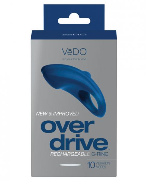 Vedo Overdrive Plus Rechargeable Cock Ring Blue second