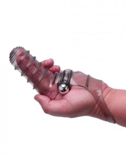 Vibrofinger Ribbed Finger Massager Smoke main