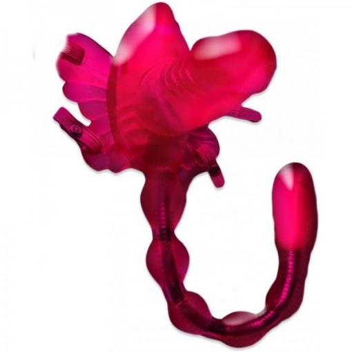 Wet dreams butterfly baller sex harness with dildo pink main