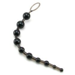 X 10 Beads Graduated Anal Beads 11 Inch - Black main