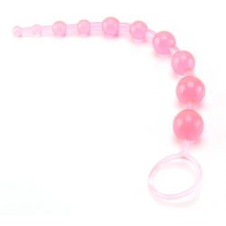 X 10 Beads Graduated Anal Beads 11 Inch - Pink main