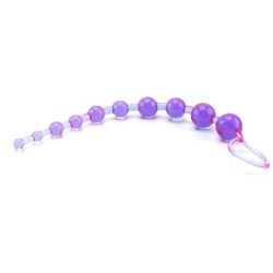X 10 Beads Graduated Anal Beads 11 Inch - Purple main