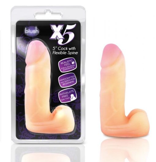 X5 5.5 inch Natural Feel Dildo with Flexible Internal Spine second