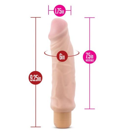 X5 Hard On Vibe 9 inches Waterproof Dildo - Beige second