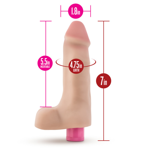 X5 plus 7 inches vibrating cock beige dildo 5