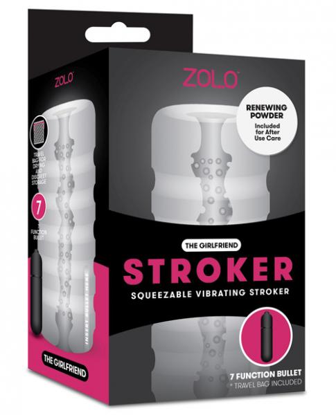 Zolo girlfriend squeezable vibrating stroker white second