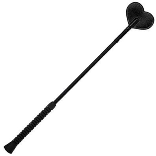 20In Flexi Crop- Black Heart Shape Leather Tip  3