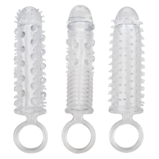 3 Piece Textured Extension Set Cock Ring Trios 3