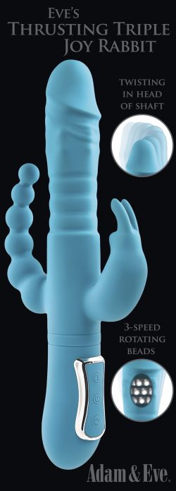 Adam & Eve Eves Thrusting Triple Joy Rabbit Rechargeable Vibrators Main Image