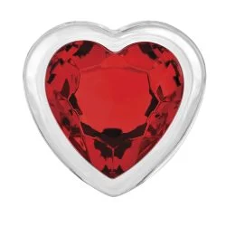 Adam & Eve Red Heart Gem Glass Plug Large Huge Butt Plugs Main Image