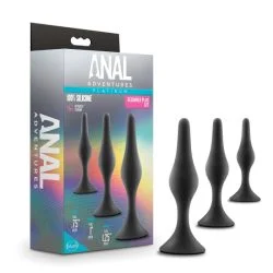 Anal Adventures Beginner Plug Kit Black Anal Trainer Kits Main Image