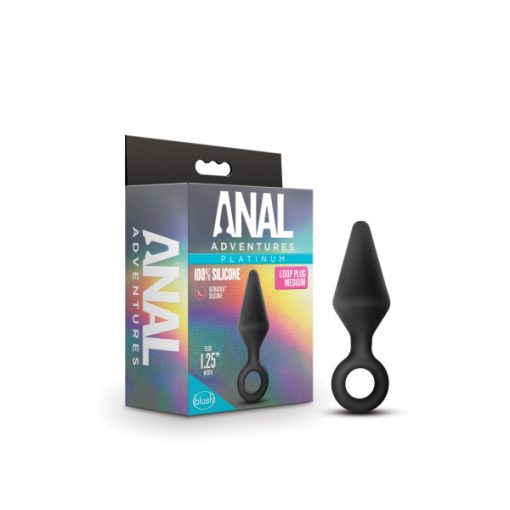 Anal adventures loop plug medium black prostate massagers main image