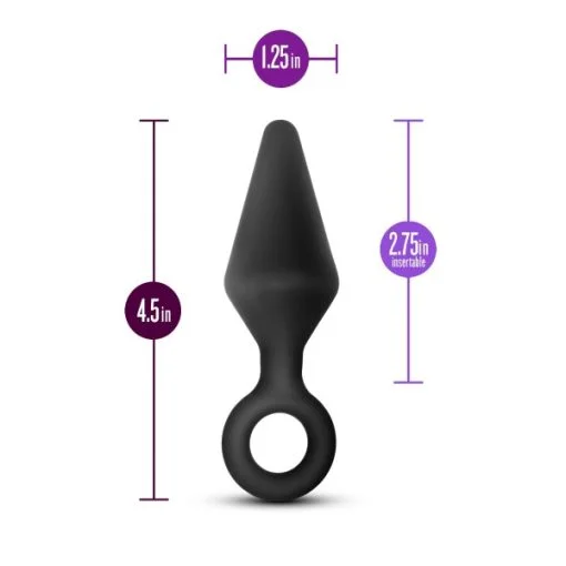 Anal Adventures Loop Plug Medium Black 2