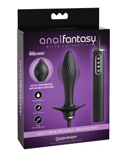 Anal Fantasy Elite Auto-Throb Inflatable Plug Black Prostate Massagers Main Image