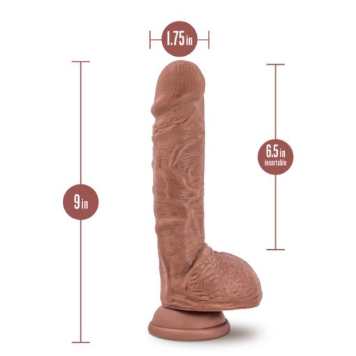 Au Naturel Big Billy 9In Dildo Mocha 1