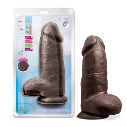 Au Naturel Chub 10In Dildo Chocolate Large Dildos Main Image