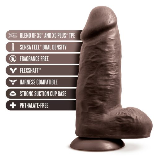 Au Naturel Chub 10In Dildo Chocolate - Image 4