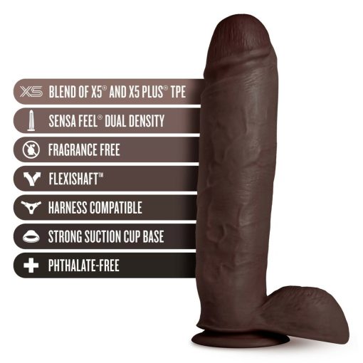 Au Naturel Huge 10In Dildo Chocolate - Image 4