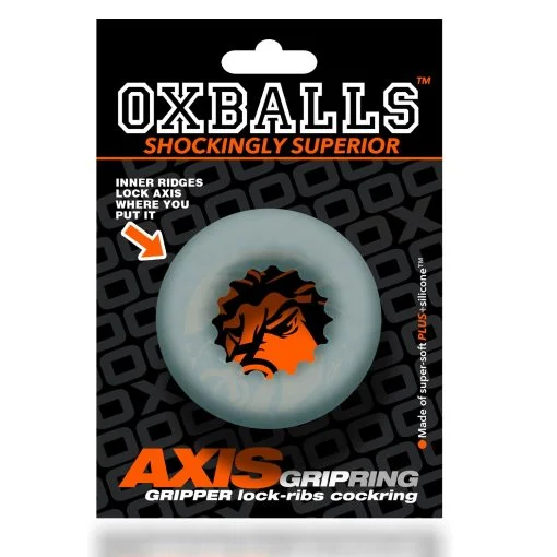 Axis Rib Griphold Cockring Clear Ice (Net) - Image 3