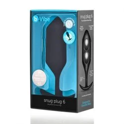 B Vibe Snug Plug 6 Black (Net) Huge Butt Plugs Main Image