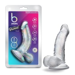 B Yours Diamond Sparkle Clear Small & Medium Dildos Main Image