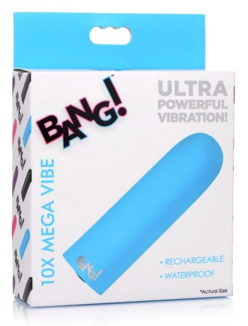 Bang! 10X Mega Vibe Blue Rechargeable Vibrators Main Image