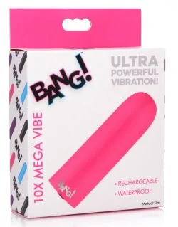 Bang! 10X Mega Vibe Pink Rechargeable Vibrators Main Image