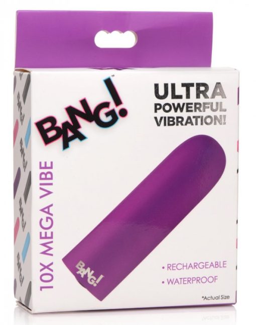 Bang! 10x mega vibe purple rechargeable vibrators main image