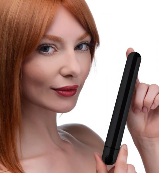 Bang! 10x slim metallic bullet black rechargeable vibrators 3