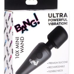 Bang! 10X Vibrating Mini Wand Black Palm Size Massagers Main Image