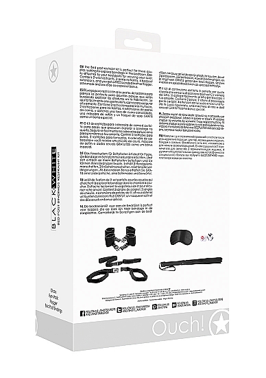 Black & white bed post binding restraint system bondage kits 3