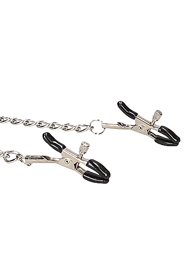 Black & white collar w/ nipple clamps 1