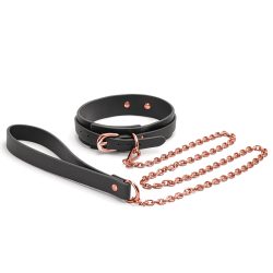 Bondage Couture Collar & Leash Black Naughty Role Play Main Image