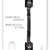 Bonded Leather Hand Cuffs W/ Handle W/ Adjustable Straps - Image 3