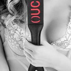 Bonded Leather Paddle Ouch" "  Main Image