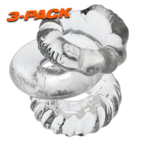 Bonemaker 3Pk Cockring Set Clear (Net) 1