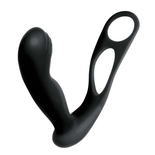 Butts Up Prostate Massager W/ Scrotum & Cock Ring Black 1