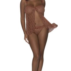 Caramel Kiss Babydoll & Thong Set Caramel S/M Naughty Role Play Main Image