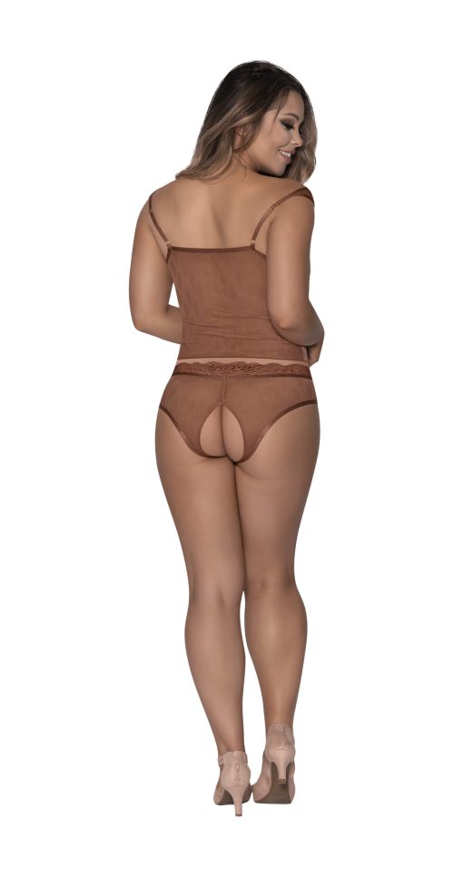 Caramel Kiss Cami & Split Crotch Boy Short Caramel 2Xl - Image 4