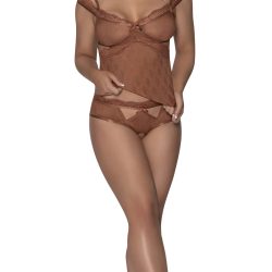 Caramel Kiss Cami & Split Crotch Boy Short Caramel S/M Naughty Role Play Main Image