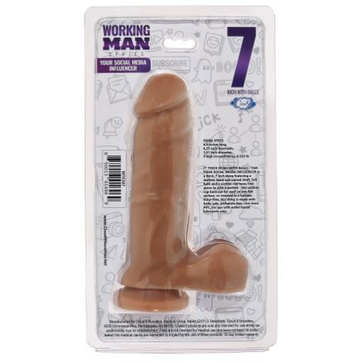 Cloud 9 Working Man 7 Tan Your Social Media Influencer (Thick)" Large Dildos 3