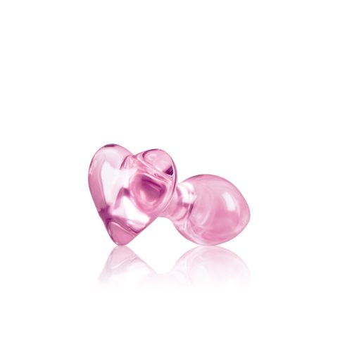 Crystal heart pink small & medium butt plugs 3