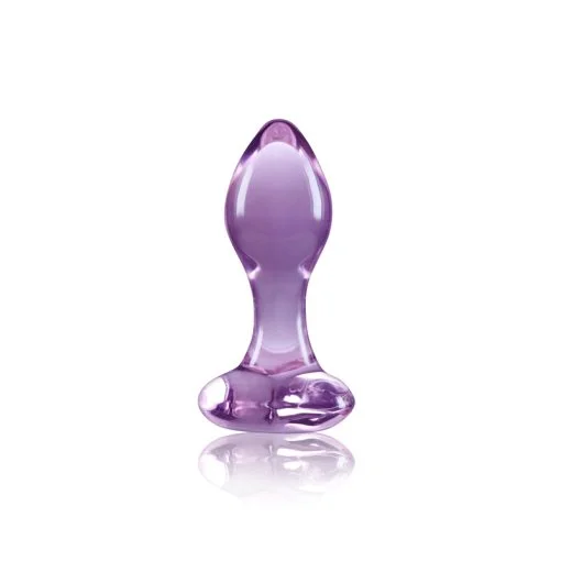 Crystal Heart Purple Small & Medium Butt Plugs Main Image