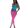 (D) Versatile Two-Way Bodystoc Pink/Ocean O/S Naughty Role Play 3