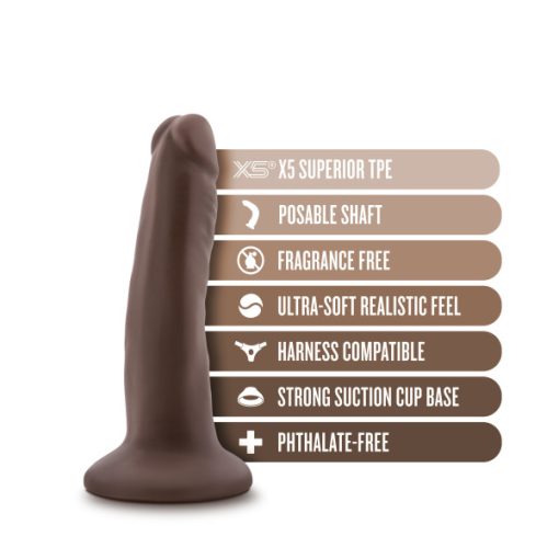 Dr Skin Plus 5In Poseable Dildo Chocolate Small & Medium Dildos 3