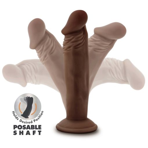 Dr Skin Plus 6In Poseable Dildo Chocolate 2