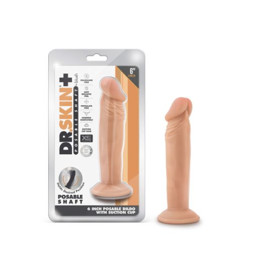 Dr Skin Plus 6In Poseable Dildo Vanilla Small & Medium Dildos Main Image